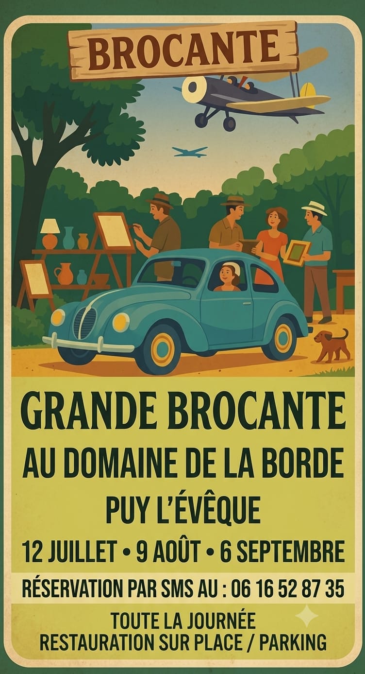 Vide-greniers et brocante - Art et artisanat -  Au domaine de la Borde à Puy-l'Évêque
