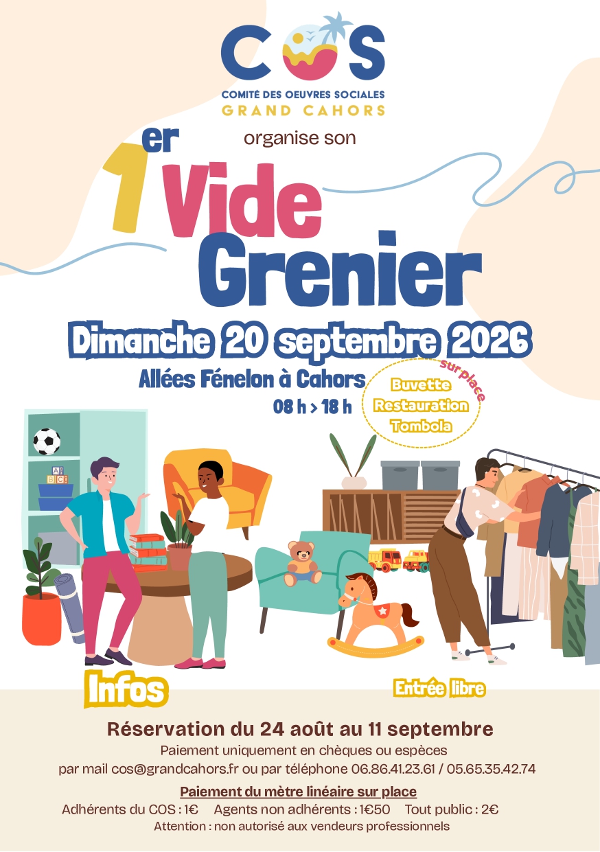 1er vide-greniers du COS Grand Cahors
